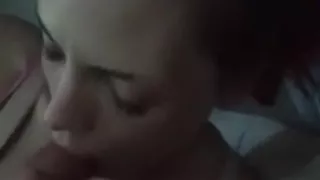 Hot Brenette MILF Sucking Cock