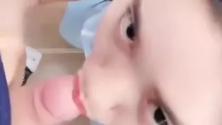 Chinese public restroom blow job