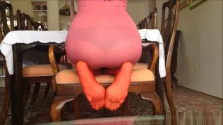 Nylon soles and long toes