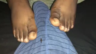 Footjob tease