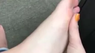 Dirty Feet Walks Around In Dirty Office And Bathroom