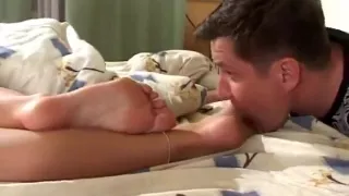 sleepy feet worship and licking very nice