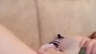 big boob girl with her dildo