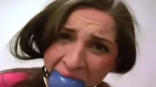 Natasia does a gag efficiency test