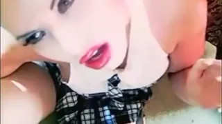 Perfect makeup smoking erotically