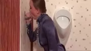 Classy Brunette Babe Sucking