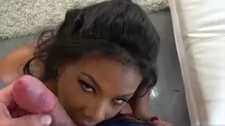 ebony girlfriend zoey reyes blows mean cock of boyfriend 