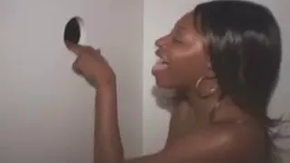 Black Amateur Bimbo Sucks And Banged Through Glory Hole