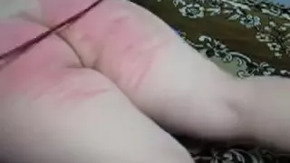 Spanking Her Fat Slut Ass To Deep Redness