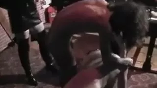 Masked Girl On A Leash Gets Hot Butt