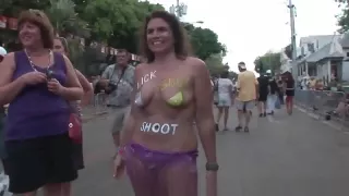 Sexy Babes Showing Off Their Hot Body Painting Outdoors