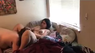 Cuckold Girl Films Couple Licking and Anal Fucking Tattoo and Bouncy