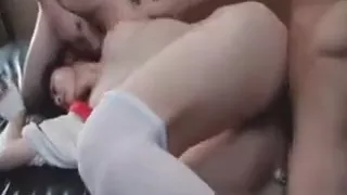 Cute Asian Brunette Hoe Sucks Hard Cock