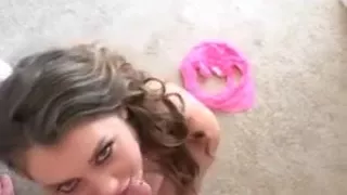 hot girlfriend  loves doggy and a facial from hung boyfriend 