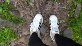 Hiking with Adidas Superstar