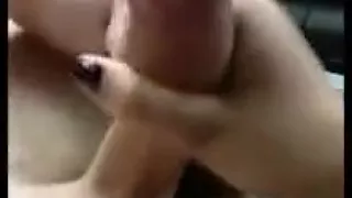 Getting a handjob in the car