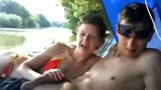 Wife Giving A Handjob Outside