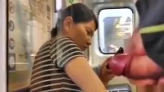 Flashing And Jerking Off On The Train