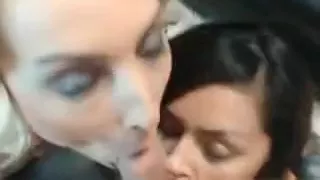 Two Hot Babes Share One Big Cock