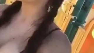 Public Slut Rubs Cunt at Park