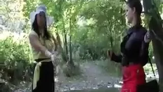 Clothed Dykes Get Their Bodies Wet