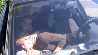 Lola in Crazy Deep Throat Gagging In A Car - WTFPass