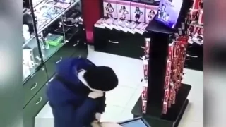 Horny guy in sex shop