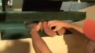 Stair Stuck Nylon Tickling