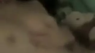 Girl swallows air into bloated belly