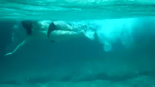 swimming girl sea big tits dream freedive