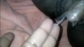 Ebony Driping Masturbation Large Clit