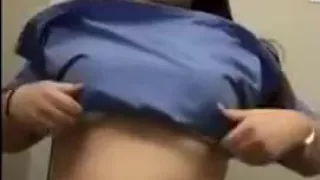 Nurse flashes at work