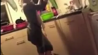 Bloated blonde teen farting on YT