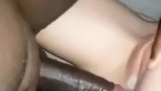 White Teen Gets Creampied By Older BBC