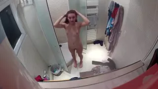 voyeur college girl in bathroom shower 1 of 4