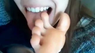 Hot Teen Licks Her Sexy Feet