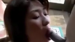 Asian Slut Sucks Banana And Cock While Being Penetrated