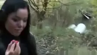 Cute Hooker Sucking Cock In The Forest