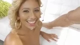 Latin Hottie Nicki Woods Gets Poked And Facialized