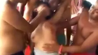 Japanese Public Gangbang!