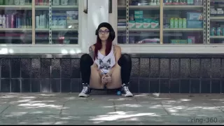 Awesome Redhead Naked in public