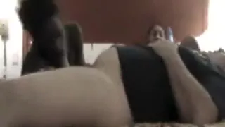 Big belly with 2 ebony hotties