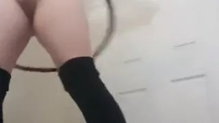 Slut Hula Hoops Naked!