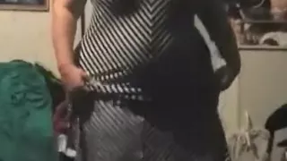 Showing off her new dress