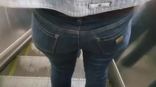 Girl with hot tight round ass