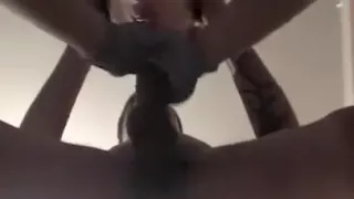 18 yo teen with latex gloves throatfucked rimming