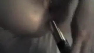 hot ex loves a vibrator in her ass while getting her pussy fucked