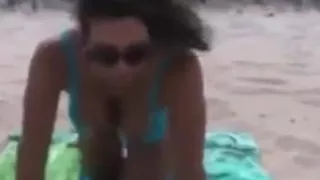 Busty Mature Mom with Amazing Natural Boobs Naked at Beach