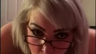 Blowjob in lingerie with CIM