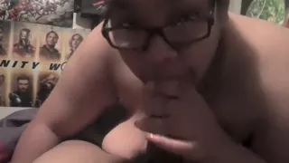 Swallowing daddy’s Huge Dick